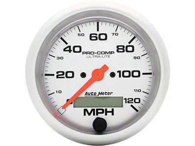 Auto Meter Ultra-Lite Series 3-3/8-Inch Programmable Speedometer; 0-120 MPH