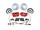 SSBC-USA Comp R 4-Piston Front Drum to Disc Brake Conversion Kit with Vented Rotors; Red Calipers (69-69 V8 Torino)