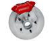 SSBC-USA Comp R 4-Piston Front Drum to Disc Brake Conversion Kit with Vented Rotors; Red Calipers (69-69 V8 Torino)