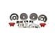 SSBC-USA Comp S 4-Piston Front Drum to Disc Brake Conversion Kit with Vented Rotors; Red Calipers (65-66 V8 Fairlane)