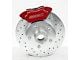 SSBC-USA Comp S 4-Piston Front Drum to Disc Brake Conversion Kit with Vented Rotors; Red Calipers (65-66 V8 Fairlane)