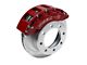 SSBC-USA Barbarian 8-Piston Front Quick Change Brake Caliper Kit with Semi-Metallic Brake Pads; Red (1999 F-250)