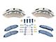 SSBC-USA Barbarian Rear 8-Piston Direct Fit Caliper and Semi-Metallic Brake Pad Upgrade Kit with Cross-Drilled Slotted Rotors; Clear Anodized Calipers (1999 F-250)