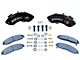 SSBC-USA Barbarian Rear 8-Piston Direct Fit Caliper and Semi-Metallic Brake Pad Upgrade Kit with Cross-Drilled Slotted Rotors; Black Calipers (1999 F-250)