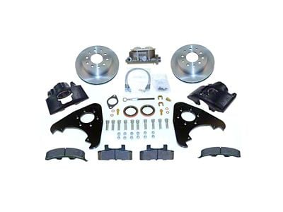 SSBC-USA Front Power Drum to Disc Brake Conversion Kit with Vented Rotors; Zinc Calipers (66-75 Bronco)