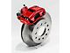 SSBC-USA Rear Disc Brake Conversion Kit with Built-In Parking Brake Assembly and Cross-Drilled/Slotted Rotors; Red Calipers (78-85 Bronco)