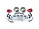 SSBC-USA Rear Disc Brake Conversion Kit with Built-In Parking Brake Assembly and Vented Rotors; Red Calipers (78-85 Bronco)