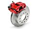 SSBC-USA Rear Disc Brake Conversion Kit with Built-In Parking Brake Assembly and Vented Rotors; Red Calipers (1967 Camaro w/ Non-Staggered Shocks & C-Clip Axles)