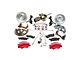 SSBC-USA Super Twin Front Power Drum to Disc Brake Conversion Kit with 2-Inch Drop Spindles and Cross-Drilled/Slotted Rotors; Red Calipers (67-69 Camaro)