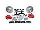 SSBC-USA Sport R1 Rear Disc Brake Conversion Kit with Built-In Parking Brake Assembly with Vented Rotors; Red Calipers (64-72 GTO, LeMans, Tempest)