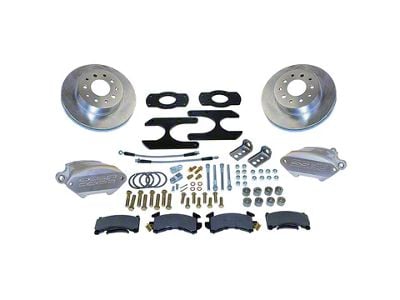 SSBC-USA Sport R1 Rear Disc Brake Conversion Kit with Built-In Parking Brake Assembly with Vented Rotors; Zinc Calipers (64-72 GTO, LeMans, Tempest)