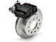 SSBC-USA Rear Disc Brake Conversion Kit with Built-In Parking Brake Assembly and Cross-Drilled/Slotted Rotors; Black Calipers (64-67 Malibu)