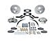 SSBC-USA Rear Disc Brake Conversion Kit with Built-In Parking Brake Assembly and Cross-Drilled/Slotted Rotors; Zinc Calipers (64-67 Malibu)