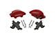 SSBC-USA Super Twin 2-Piston Front Quick Change Brake Caliper Kit with Street Performance Brake Pads; Red (69-72 Skylark)