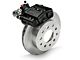 SSBC-USA Rear Disc Brake Conversion Kit with Built-In Parking Brake Assembly and Cross-Drilled/Slotted Rotors; Black Calipers (64-77 El Camino)