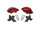 SSBC-USA Super Twin 2-Piston Front Quick Change Brake Caliper Kit with Street Performance Brake Pads; Red (69-77 El Camino)