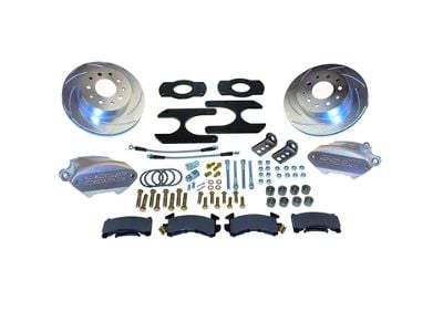 SSBC-USA Sport R1 Rear Disc Brake Conversion Kit with Built-In Parking Brake Assembly and Vented Rotors for Ford 9-Inch Torino/New Style Big Bearing; Zinc Calipers (63-70 Comet, Falcon)