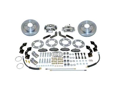 SSBC-USA Standard Rear Disc Brake Conversion Kit with Built-In Parking Brake Assembly and Vented Rotors for Ford 9-Inch Large Bearing; Zinc Calipers (63-70 Comet, Falcon)