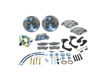 SSBC-USA Front Power Drum to Disc Brake Conversion Kit with Vented Rotors; Zinc Calipers (65-68 Biscayne, Impala)