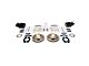 SSBC-USA Rear Disc Brake Conversion Kit with Built-In Parking Brake Assembly and Cross-Drilled/Slotted Rotors; Black Calipers (71-85 Impala)