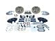 SSBC-USA Front Non-Power Drum to Disc Brake Conversion Kit with Dual Bowl Master Cylinder and Cross-Drilled/Slotted Rotors; Zinc Calipers (64-66 V8 Mustang)