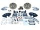 SSBC-USA Front Non-Power Drum to Disc Brake Conversion Kit with Single Bowl Master Cylinder and Cross-Drilled/Slotted Rotors; Zinc Calipers (64-66 V8 Mustang)