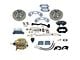 SSBC-USA Front Power Drum to Disc Brake Conversion Kit with Cross-Drilled/Slotted Rotors; Zinc Calipers (67-69 V8 Mustang w/ Automatic Transmission)