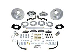 SSBC-USA Standard Rear Disc Brake Conversion Kit with Built-In Parking Brake Assembly and Cross-Drilled/Slotted Rotors for Ford 8 and 9-Inch Small Bearing; Zinc Calipers (65-73 Mustang)