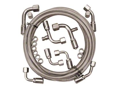 Stainless Steel Braided A/C Hose Kit With A verticle O-Ring Compressor