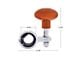 Steering Wheel Spinner - Cadmium Orange with Chrome Clamp