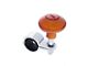 Steering Wheel Spinner - Cadmium Orange with Chrome Clamp