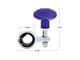 Steering Wheel Spinner - Indigo Blue with Chrome Clamp