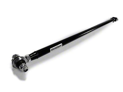 Steinjager Double Adjustable Rear Panhard Bar; Poly/Heim Chromoly End; Black (82-92 Camaro)