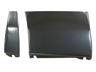 Front Fender Lower Rear Repair Panel with Brace; Driver Side (1969 Camaro)