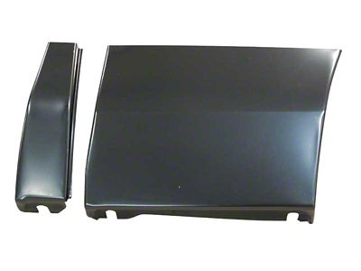 Front Fender Lower Rear Repair Panel with Brace; Passenger Side (1969 Camaro)