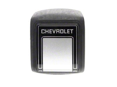 Deluxe Steering Wheel Horn Button; Black/Silver (87-91 Blazer)