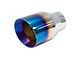 Street Series Street Style Angle Cut Exhaust Tip; 4-Inch; Blue Flame (Fits 2.50-Inch Tailpipe)