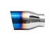 Street Series Street Style Angle Cut Exhaust Tip; 4-Inch; Blue Flame (Fits 2.50-Inch Tailpipe)