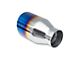 Street Series Street Style Angle Cut Exhaust Tip; 4-Inch; Blue Flame (Fits 2.50-Inch Tailpipe)