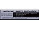 Sun Visor Safety Precaution Decal - Comet & Montego