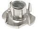 T Nut - 1/4-20 - Spiked Flange - Zinc