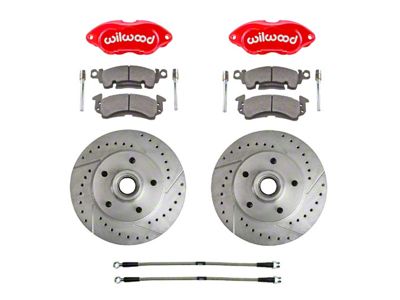 The Right Stuff Detailing Performance Front Disc Brake Conversion Kit; Red Calipers (79-81 Camaro)