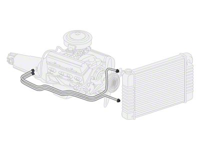 The Right Stuff Detailing Pre-Bent Transmission Cooler Line; OE Steel (1986 Camaro w/ THM 350 Transmission)