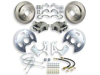 The Right Stuff Detailing Street Series 5-Lug Rear Disc Brake Conversion Kit; Natural Calipers (71-72 C10; 71-74 Blazer; 71-82 Jimmy)