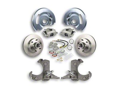 The Right Stuff Detailing Street Series At The Wheel Front Disc Brake Conversion Kit for 6x5.5 Bolt Pattern; Natural Calipers (60-62 C10, C20, 2WD Suburban)