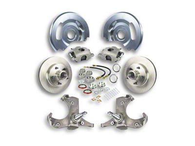 The Right Stuff Detailing Street Series At The Wheel Front Disc Brake Conversion Kit for 5x5 Bolt Pattern; Natural Calipers (63-70 2WD Blazer, C10, C20, Jimmy, Suburban)