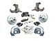 The Right Stuff Detailing Street Series Manual Front Disc Brake Conversion Kit with Black Master Cylinder for 5x5 Bolt Pattern; Black Calipers (60-62 C10, C20, K10, K20, Suburban)