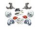 The Right Stuff Detailing Street Series Manual Front Disc Brake Conversion Kit with Black Master Cylinder for 5x5 Bolt Pattern; Red Calipers (60-62 C10, C20, K10, K20, Suburban)