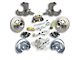 The Right Stuff Detailing Street Series Manual Front Disc Brake Conversion Kit with Original Master Cylinder for 6x5.5 Bolt Pattern; Black Calipers (60-62 C10, C20, K10, K20, Suburban)