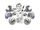 The Right Stuff Detailing Street Series Manual Front Disc Brake Conversion Kit with Chrome Master Cylinder for 6x5.5 Bolt Pattern; Natural Calipers (60-62 C10, C20, K10, K20, Suburban)